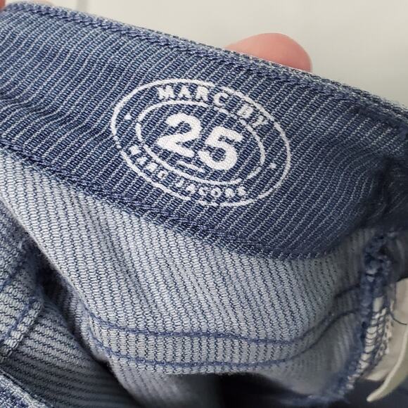 NWT! MARC Marc Jacobs Stick Workwear Faded Stripe Skinny Jeans Size 25 TALL $168 - Picture 7 of 12